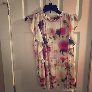 Sheer floral shirt